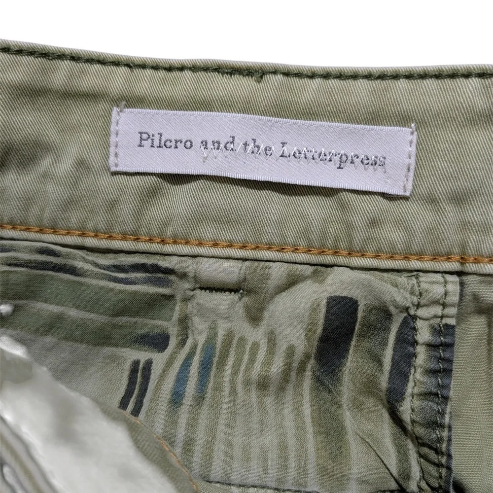 Anthropologie Pilcro and the Letter Press Faded Green Wrap Skirt Size 6